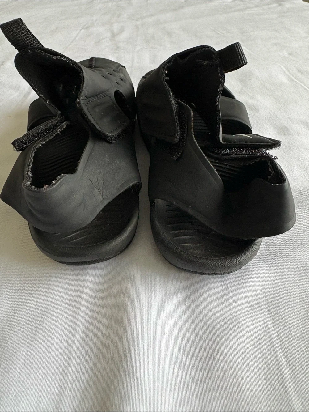 Nike Sunray Protect 2 Kids Sandals Black Hook & Loop Size 10C EU 27